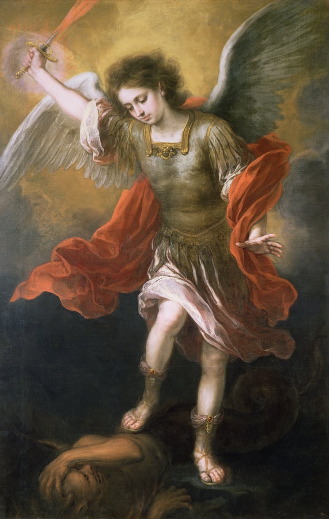 Saint Michel bannit le diable dans l'abîme par Bartolomé Esteban Murillo